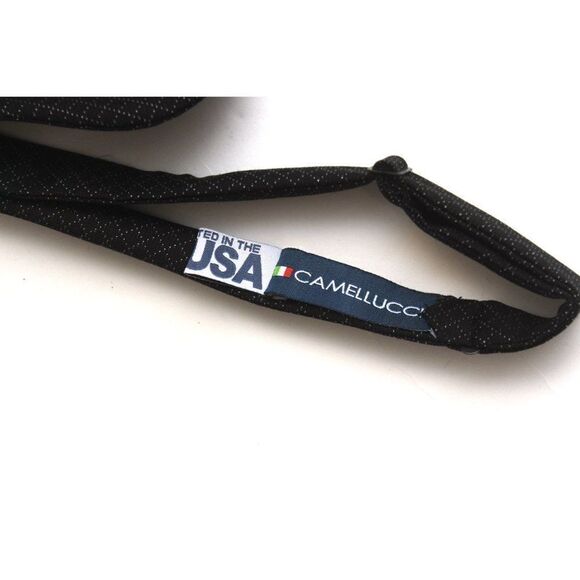 Men's Self tied Bow Tie Silk Bowtie Big Butterfly Bow tie S619 Black Plaid - Picture 4 of 13